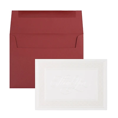 JAM Paper Pearl Border Thank You Cards & Envelopes, 25ct.