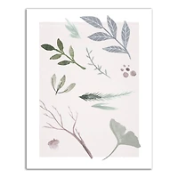 Blue and Green Botanicals 11" x 14" Canvas Wall Art