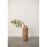 Hello Honey® 30" Handwoven Water Hyacinth & Rattan Floor Vase