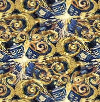Doctor Who Exploding Tardis Cotton Fabric