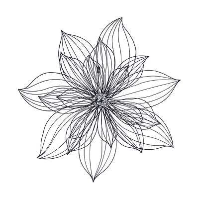 Black Metal Modern Floral Wall Decor