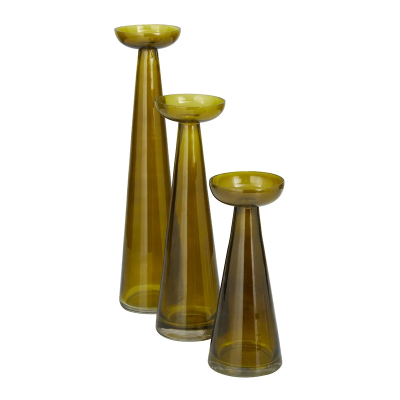 The Novogratz Green Contemporary Candle Holder Set
