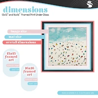 Stupell Industries 13" x 13" Chick with Sticks Skiing Framed Print Under Glass Wall Art