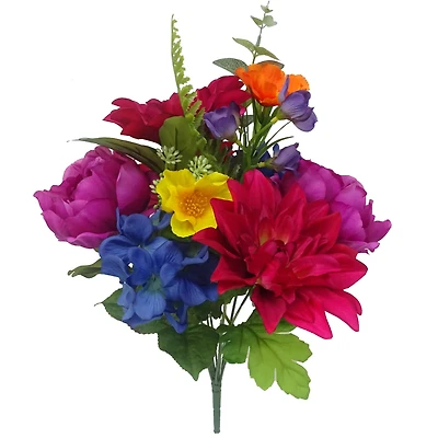 15" Pink & Purple Dahlia & Peony Bush by Ashland®