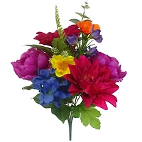 15" Pink & Purple Dahlia & Peony Bush by Ashland®