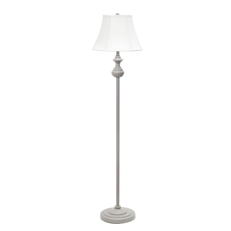 Lalia Home Gray Traditional Table and floor Lamp Set