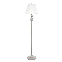 Lalia Home Gray Traditional Table and floor Lamp Set