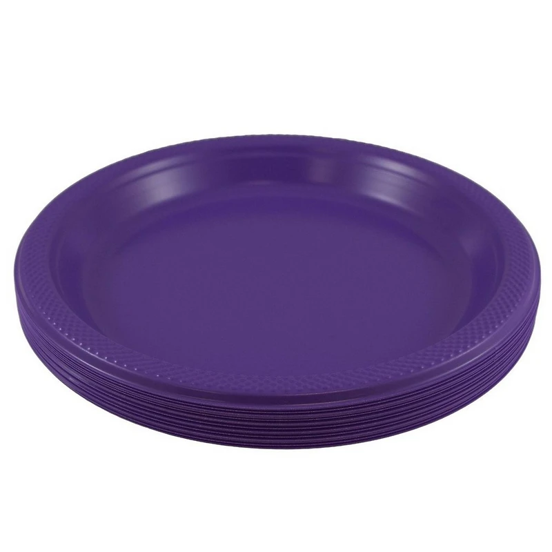 JAM Paper 10.25" Purple Plastic Party Plates, 20ct.
