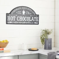 30" Black Hot Chocolate Farmhouse Wall Sign