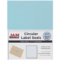 JAM Paper Circular Seal & Rectangular Mailing Address Label Combo Set