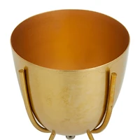 Gold Contemporary Planter, Set of 2" 6", 7"