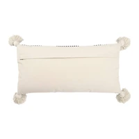 Hello Honey® Black Stripes Cotton & Chenille Throw Pillow