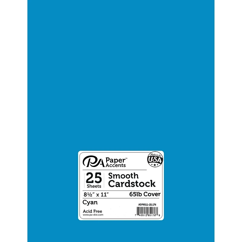 PA Paper™ Accents 8.5" x 11" 65lb. Smooth Cardstock