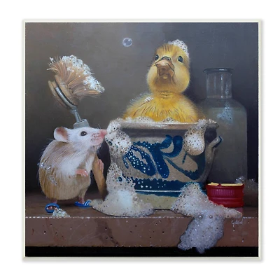 Stupell Industries Baby Mouse & Chick Wall Plaque