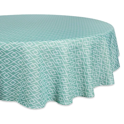 DII® 60" Round Aqua Diamond Outdoor Tablecloth