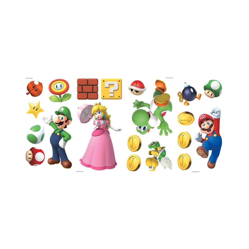 RoomMates Super Mario Brothers Peel & Stick Wall Decals