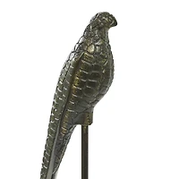 Set of 2 Black Aluminum Traditional Bird Sculpture, 29", 35"