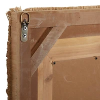 36" Brown Bohemian Style Wood Wall Mirror