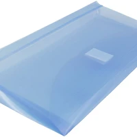 JAM Paper 5.25" x 10" Plastic #10 Business Filing Envelopes with Hook & Loop Closure