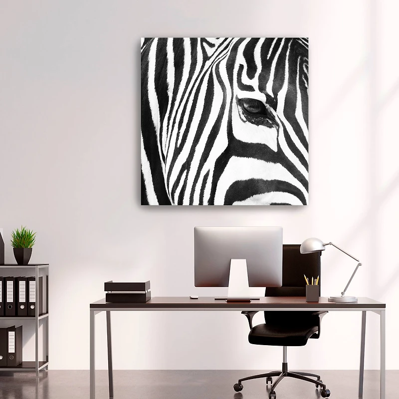 Zebra Up Close Canvas Giclee