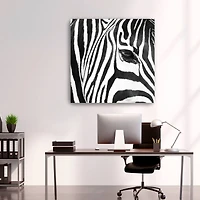 Zebra Up Close Canvas Giclee
