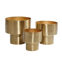 Gold Metal Unique Glam Planter Set