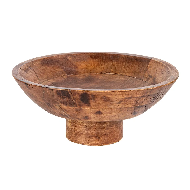 Hello Honey® 11.5" Walnut Mango Wood Footed Bowl