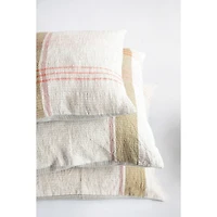 Hello Honey® 28" Woven Cotton & Linen Plaid Pillow