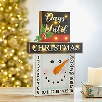 Glitzhome® 15" LED Christmas Snowman Countdown Décor