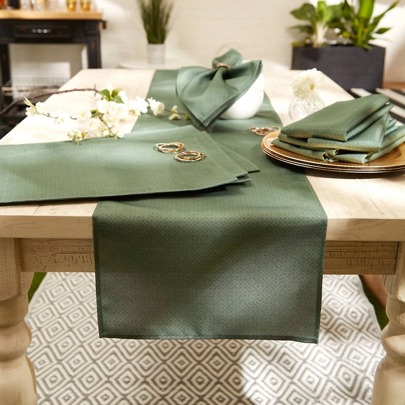 DII® 72" Tonal Lattice Print Outdoor Table Runner