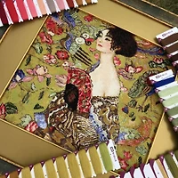 RIOLIS Lady with a Fan After Gustav Klimt Counted Cross Stitch Kit