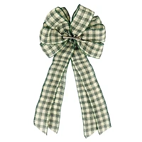 21" Green Check Tree Bow by Celebrate It®