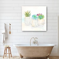 Sweet Succulent Pots IV Canvas Giclee