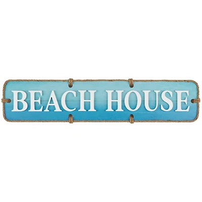 Blue Beach House Wooden Wall Sign Décor
