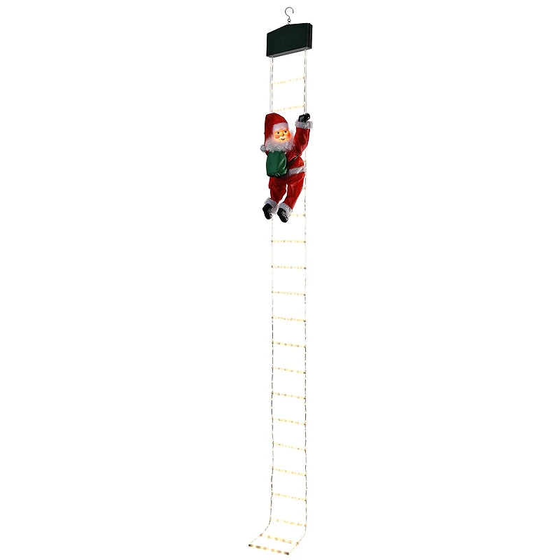Mr. Christmas 10ft. Rope Ladder with Outdoor Animated Climbing Santa