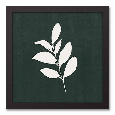 Jewel Tone Leaves 12" x 12" Black Framed Canvas