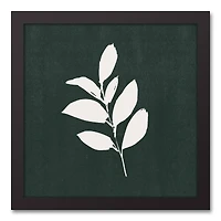 Jewel Tone Leaves 12" x 12" Black Framed Canvas