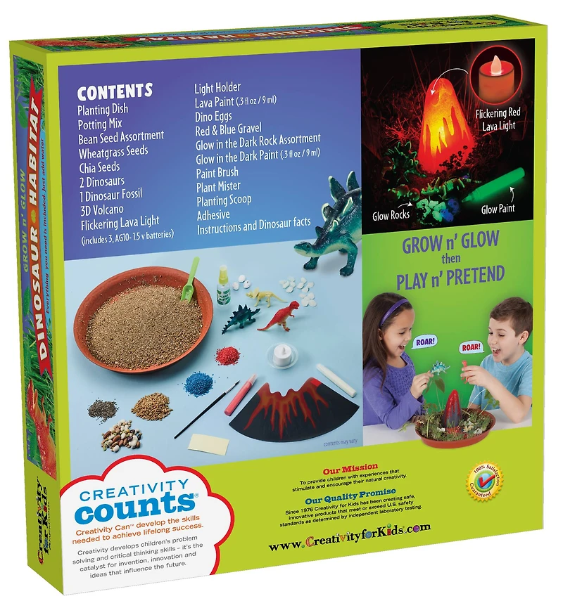 Creativity for Kids Grow N' Glow Dinosaur Habitat Kit