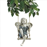 Design Toscano 11.5" Summertime Fairy on a Swing Statue