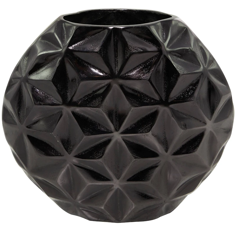 CosmoLiving by Cosmopolitan Aluminum Faceted Geometric Vase