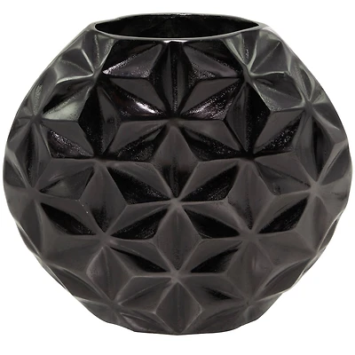 CosmoLiving by Cosmopolitan Aluminum Faceted Geometric Vase