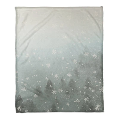 Winterwonderland Pines 50x60 Coral Fleece Blanket