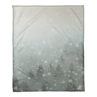 Winterwonderland Pines 50x60 Coral Fleece Blanket