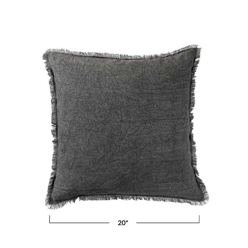 Hello Honey® Stonewashed Linen Pillow with Fringe