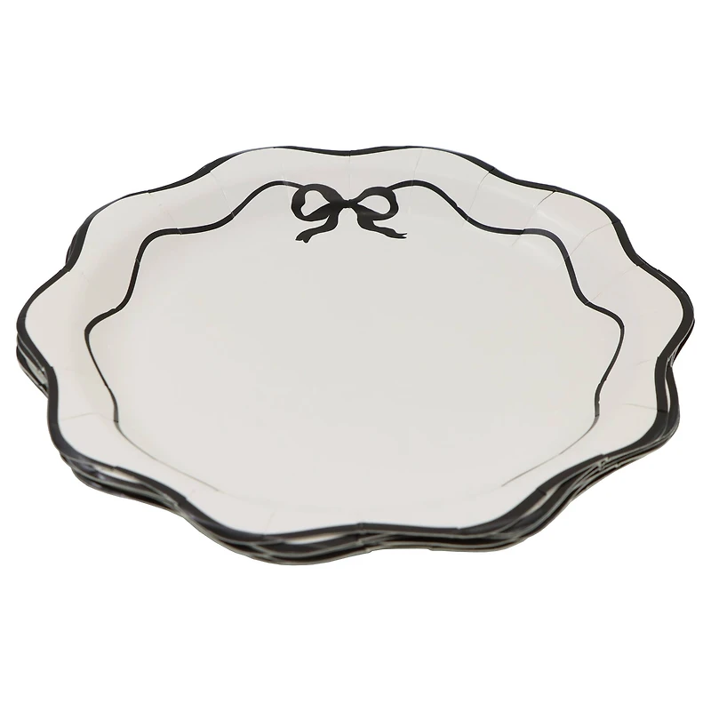 9" Scalloped Bow Paper Dinner Plates, 8ct. by Celebrate It™