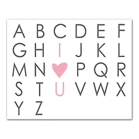  I Heart You Alphabet Canvas Wall Art