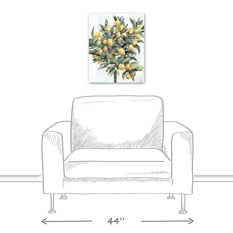 Painted Lemon Tree  16" x 20" Canvas Wall Art
