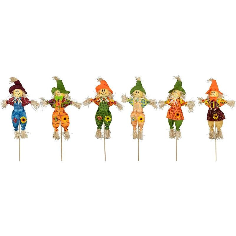 24" Fall Harvest Scarecrow Picks, 6ct.