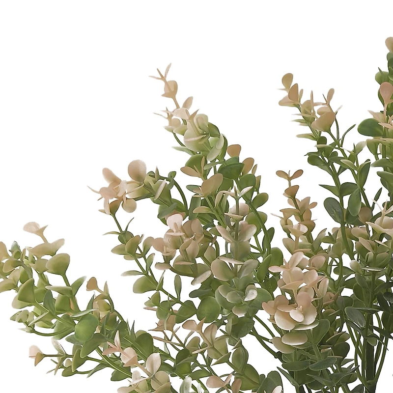 17" Pink Cream & Green Eucalyptus Leaf Bush by Ashland®