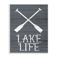 Stupell Industries Nautical Blue Lake Life Wooden Wall Plaque